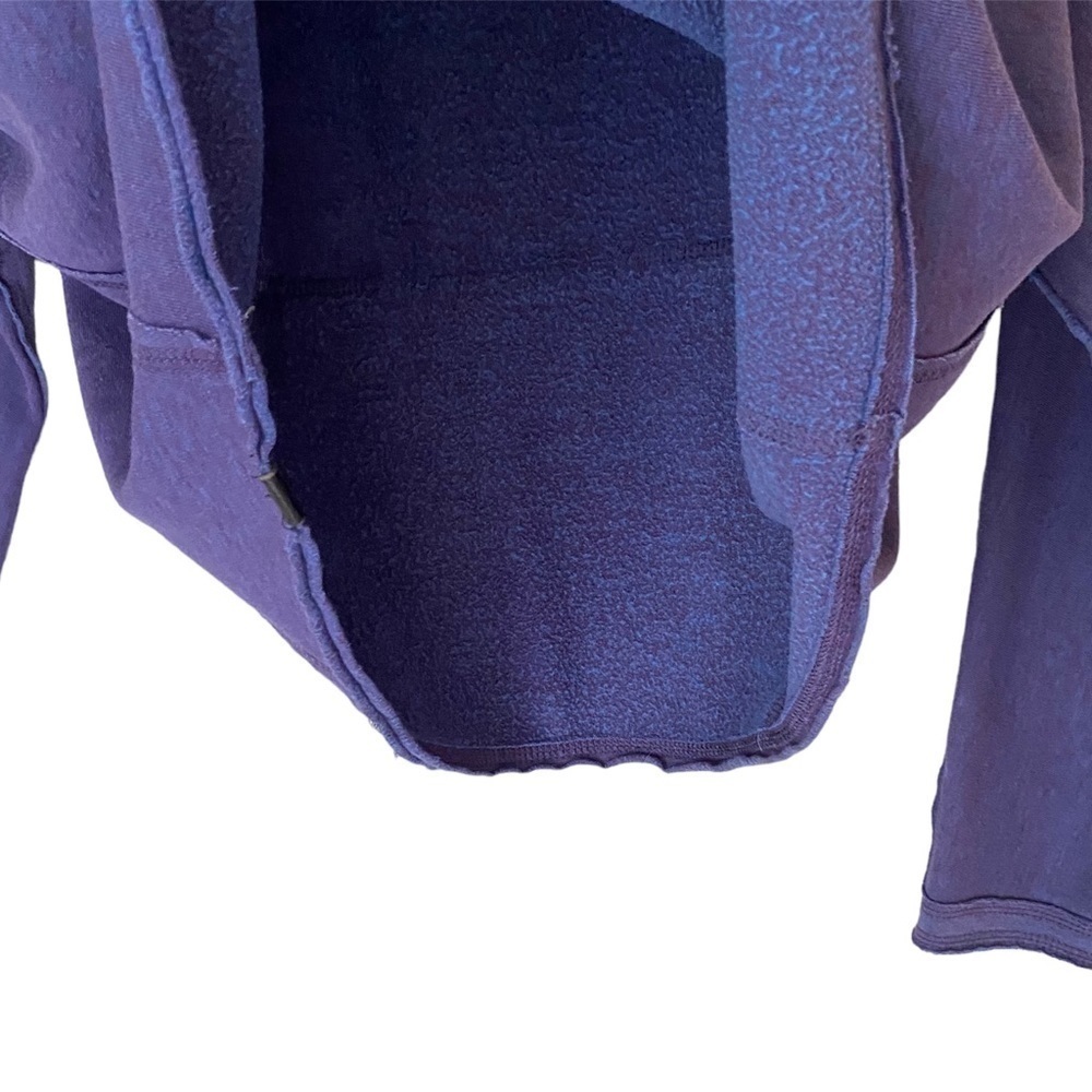 VANS Raw Edge Sweatshirt Long Sleeve Cropped Pullover Blue/Purple Women Size L - Picture 5 of 11